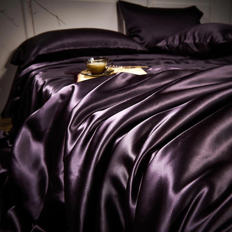 Purple Silk Bedding Set