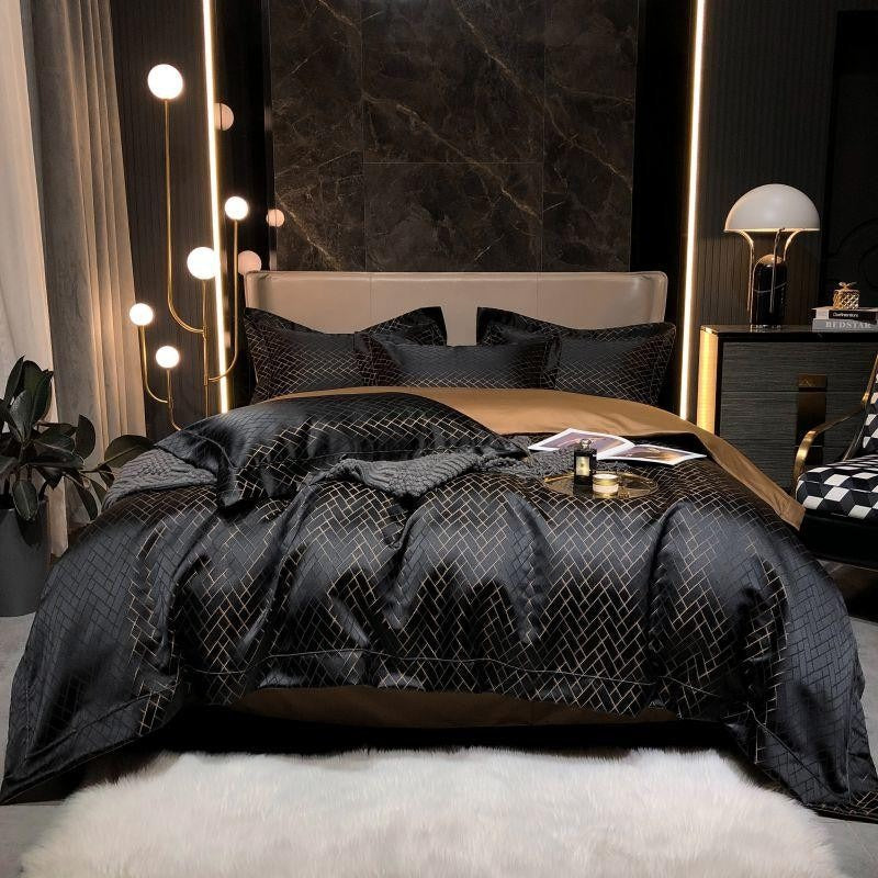 Geo Black Bedding Set