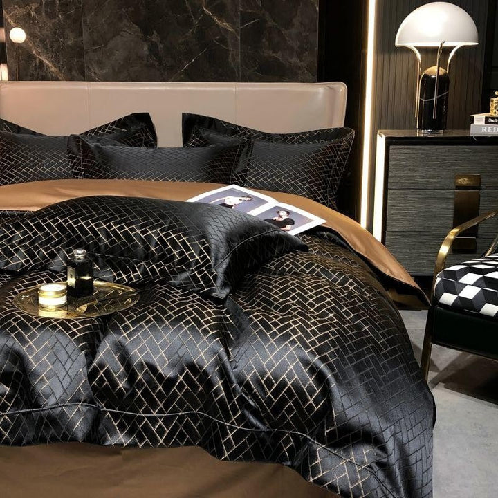 Geo Black Bedding Set