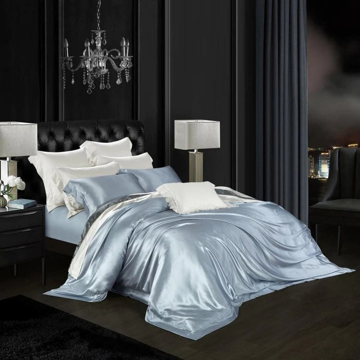 Bali Blue Silk Bedding Set