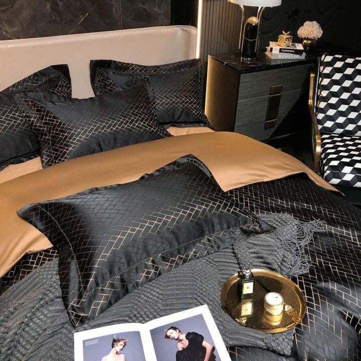 Geo Black Bedding Set