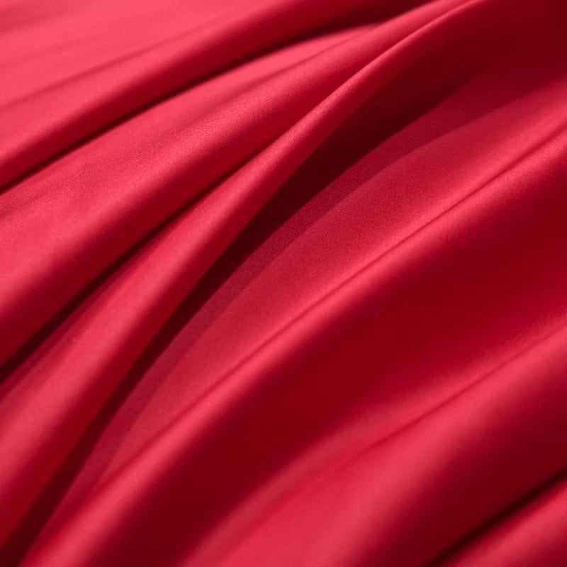 Red Silky Bedding Set