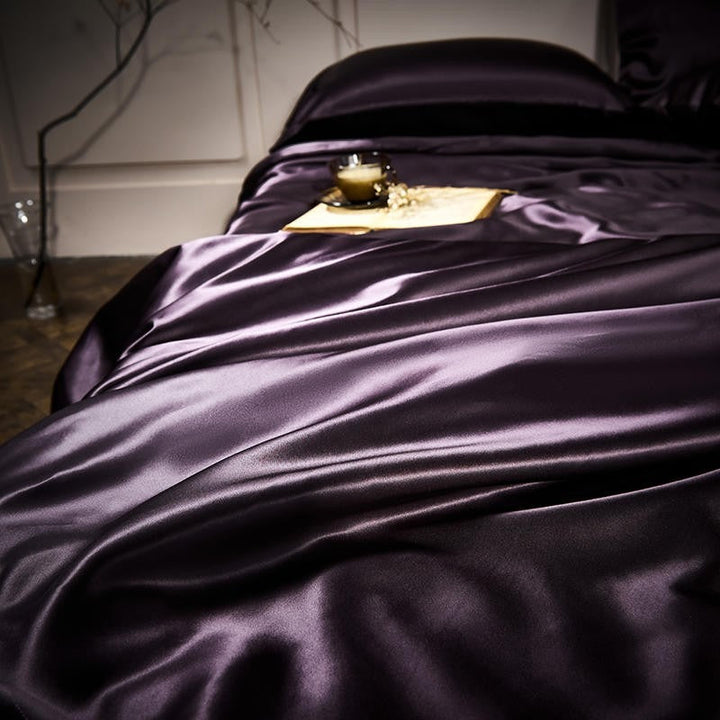 Purple Silk Bedding Set