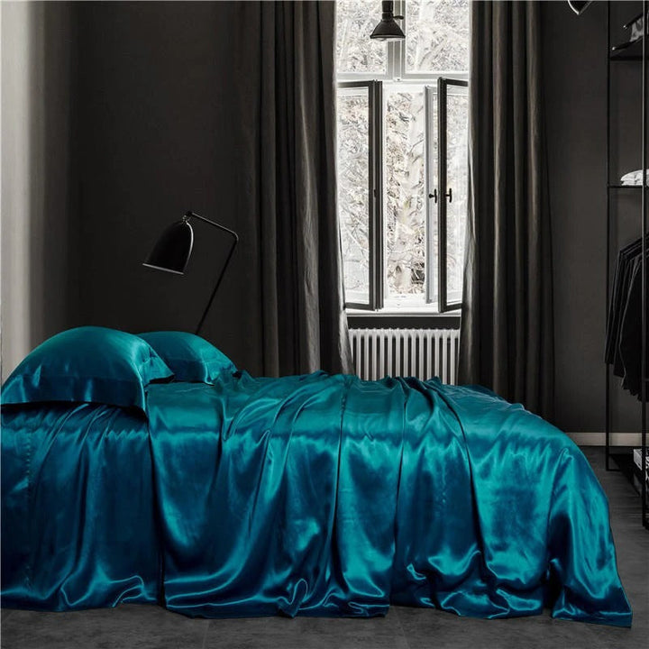 Aqua Marine Silk Bedding Set