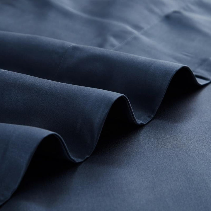 Navy Blue Silk Bedding Set