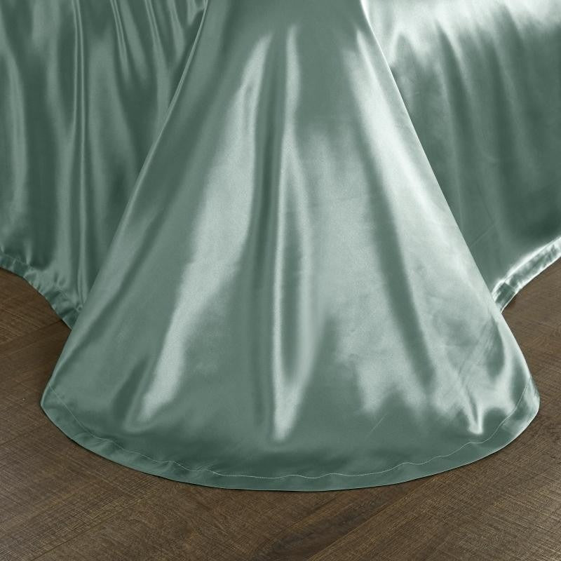 Aqua Green Silk Bedding Set