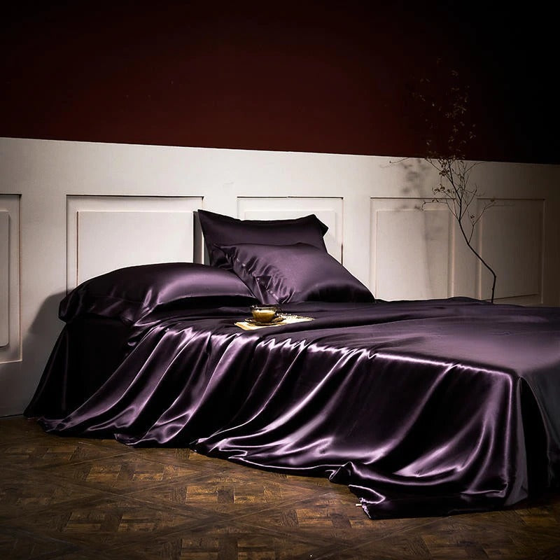 Purple Silk Bedding Set