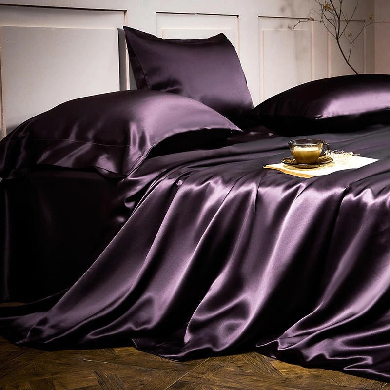 Purple Silk Bedding Set