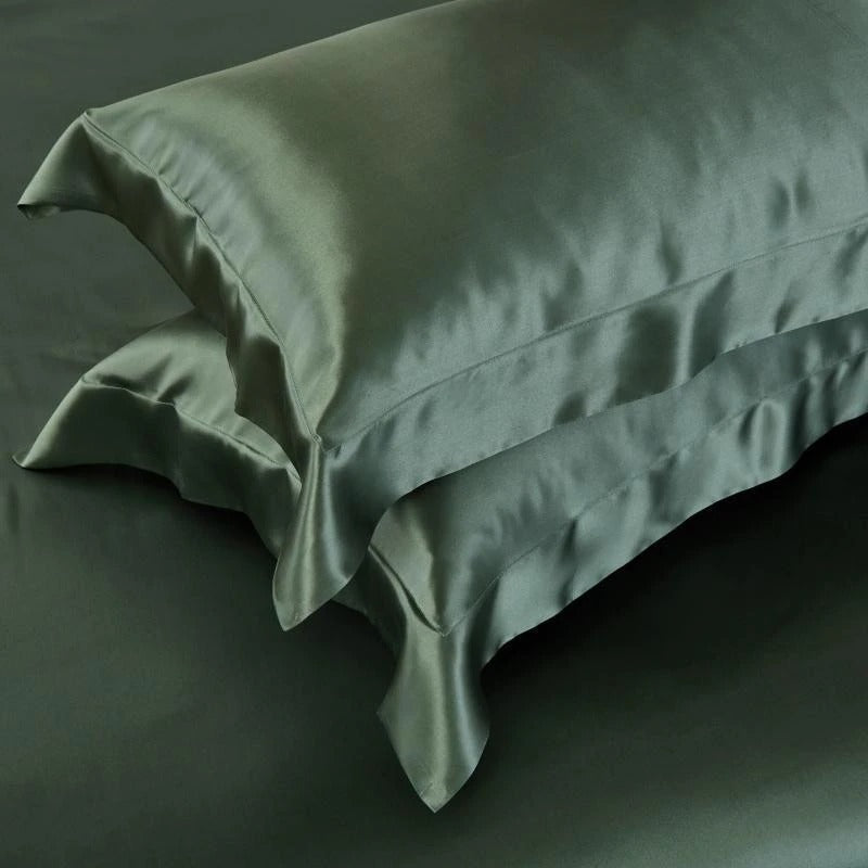 Rifle Green Silk Bedding Set