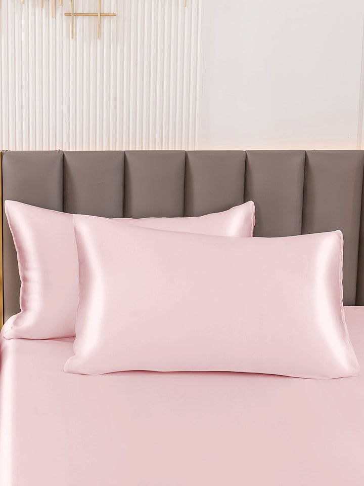 Pink 2 Piece Pure Silk Pillowcase