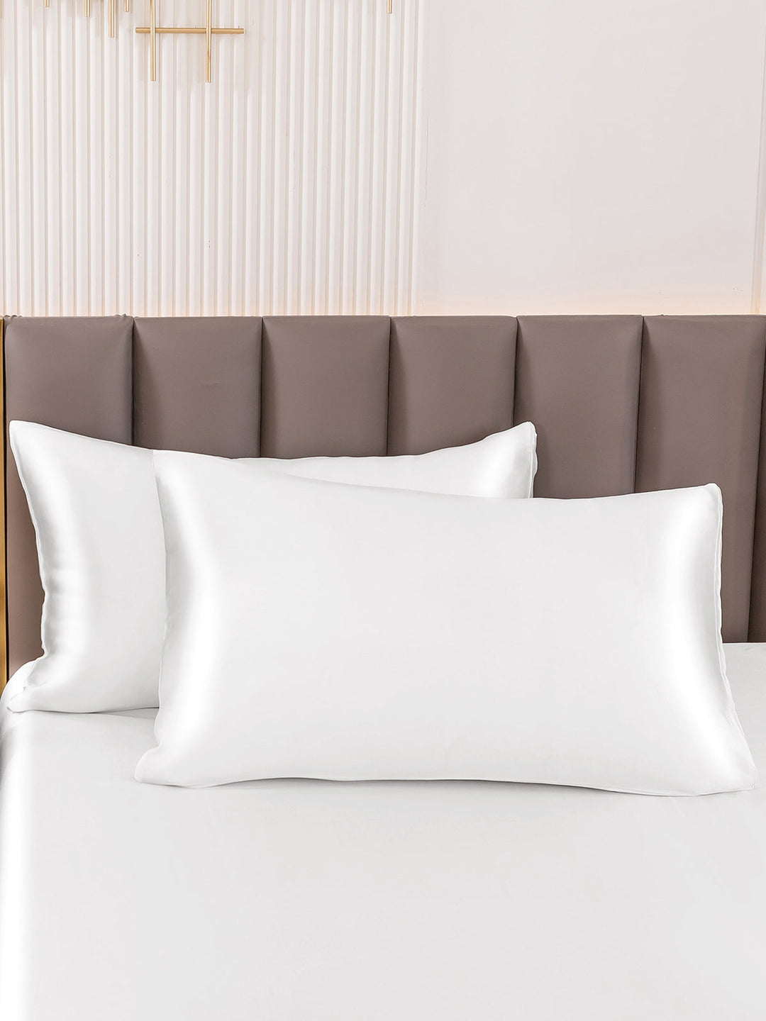 White 2 Piece Pure Silk Pillowcase