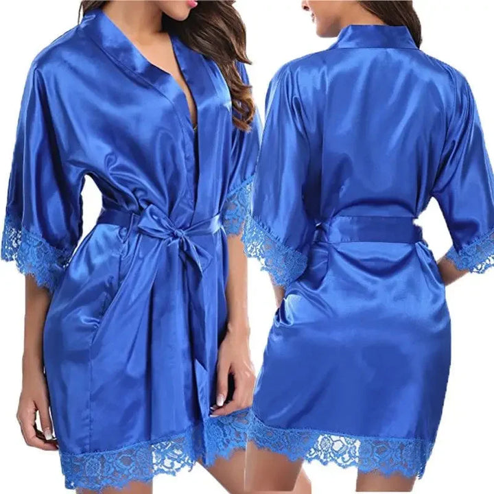 Opulisa | Women's Silk Satin Kimono Robe