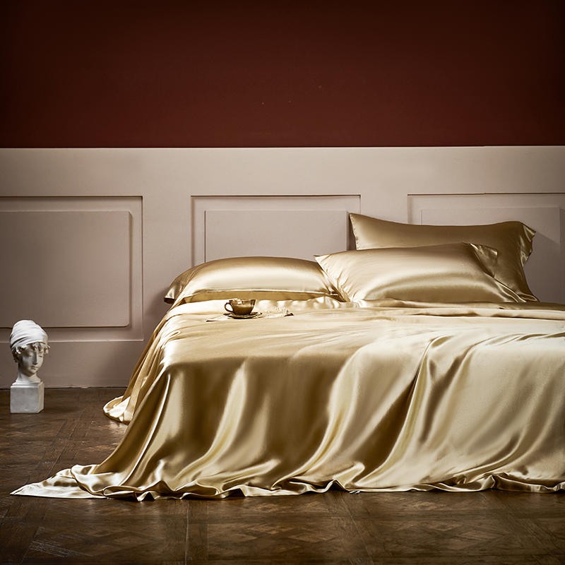 Gold Silk Bedding Set