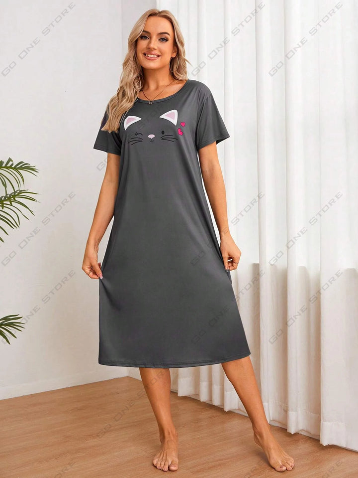 Elyssia | Elegant Knee-Length Nightgown