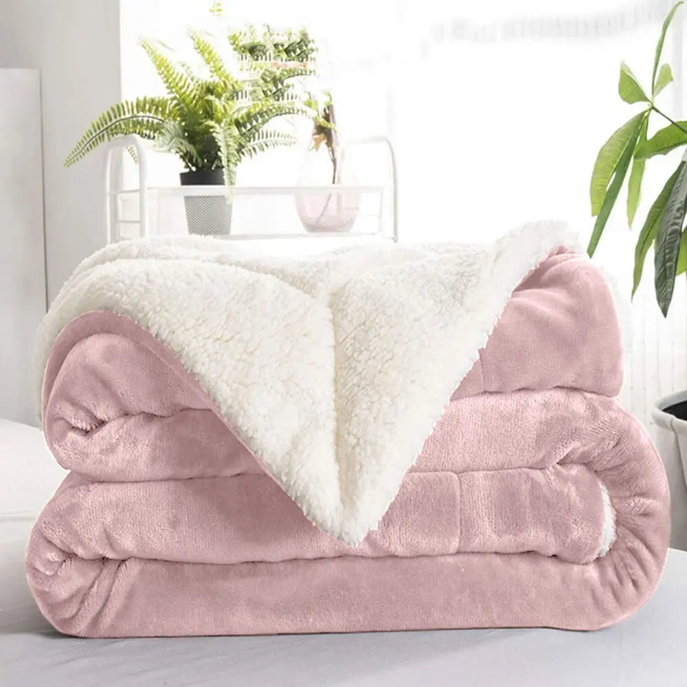 FluffHaven | Soft and Reversible Sherpa Fleece Blanket