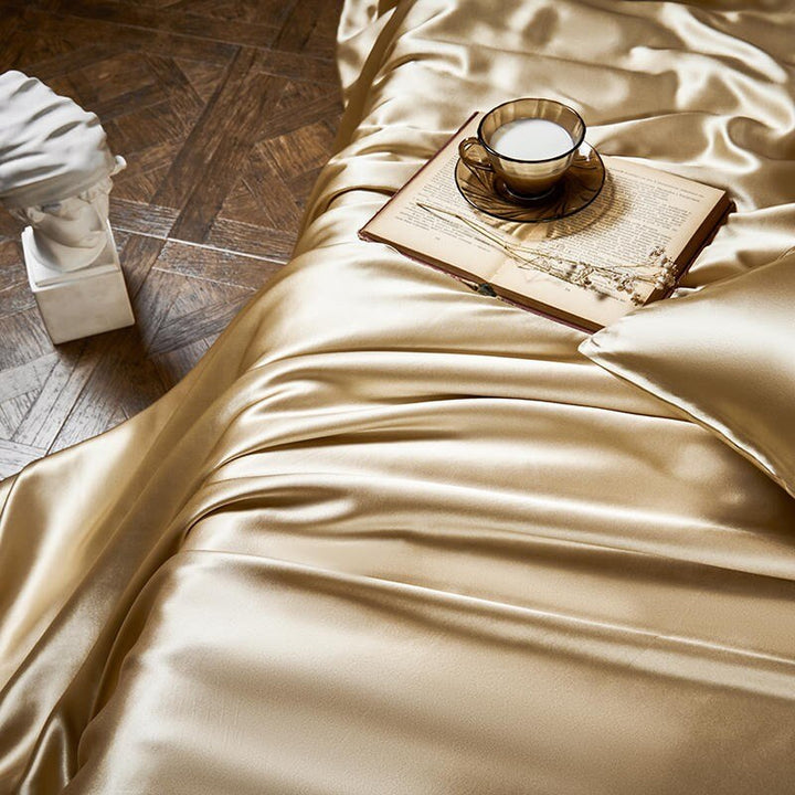 Gold Silk Bedding Set