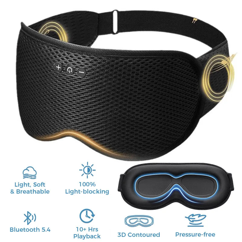 DreamPods | 3D Bluetooth Sleep Headphones Eye Mask