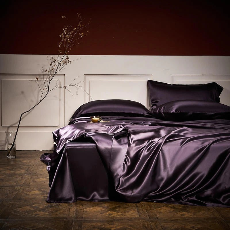 Purple Silk Bedding Set