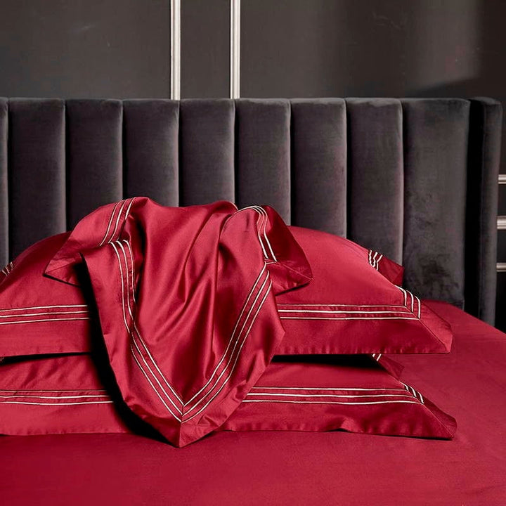 Crimson Red Bedding Set