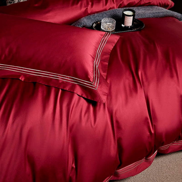 Crimson Red Bedding Set