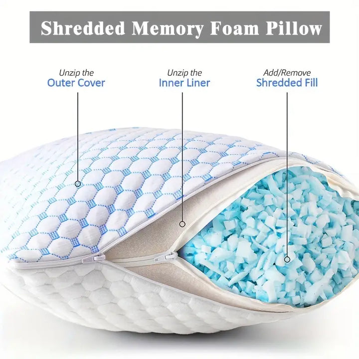 Breeza | Cooling Gel Memory Foam Pillow for Hot Sleepers and Back Support