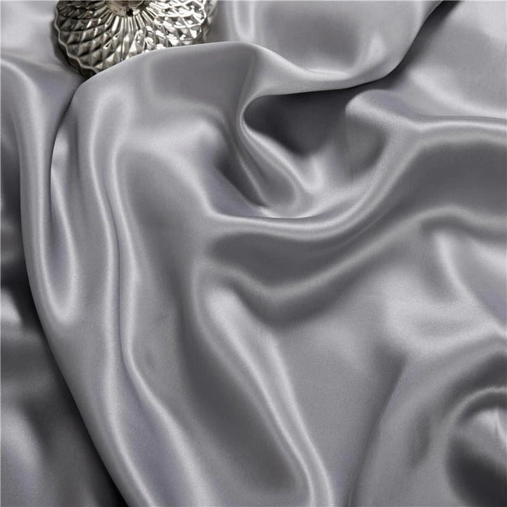 Sonic Silver Silk Bedding Set